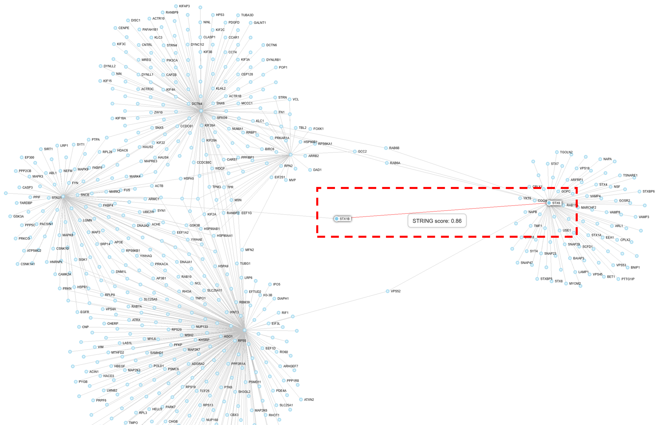 Interaction score showing up on the edge