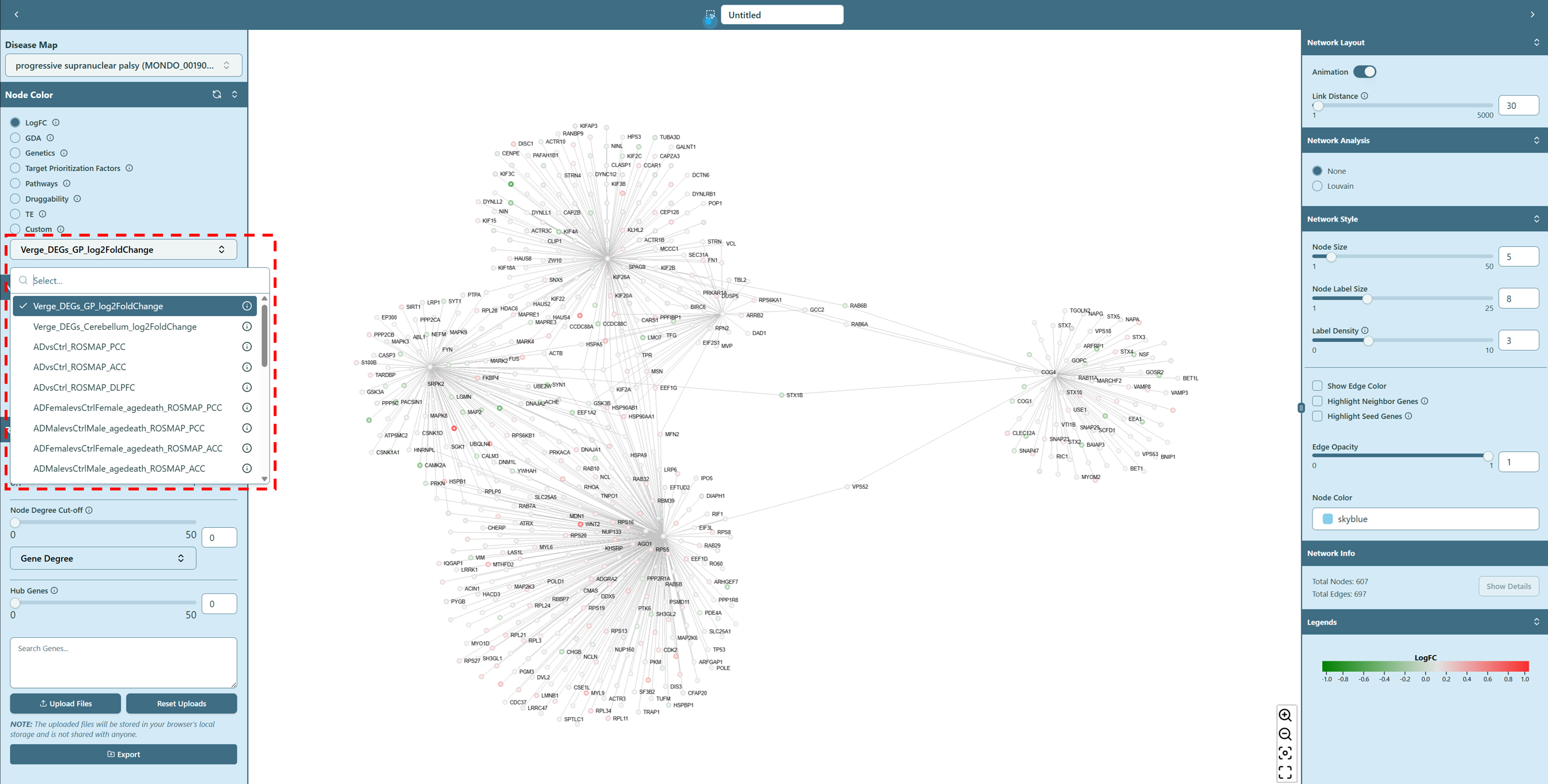 PSP LogFC Verge data naming convention