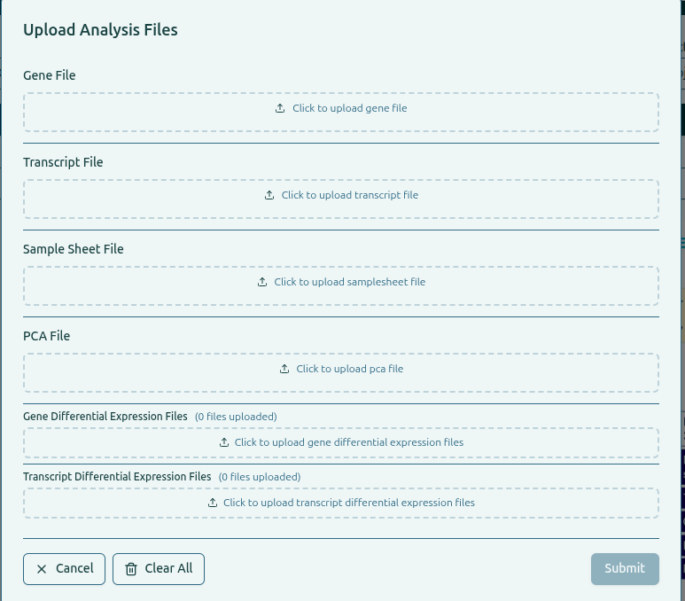 Data Commons upload files screenshot